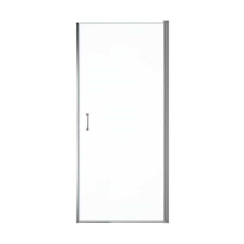 Porte de douche pivotante semi-sans cadre, Chrome chrome