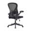 Chaise de bureau en filet noir avec soutien lombaire et accoudoirs relevables Techni Mobile