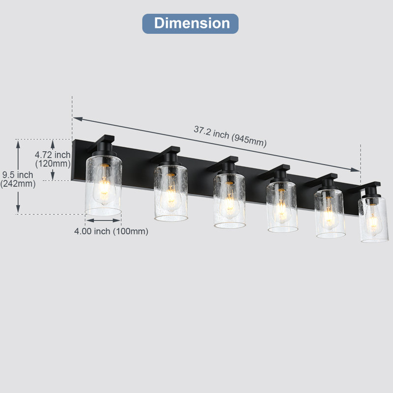 Soho Dimmable Vanity Light, Black