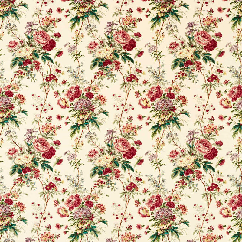 Giles Deacon Lakeland Paradis Velvet Fabric, Carmine/Geolu