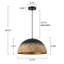 1 - Light 15.8” Single Dome Pendant