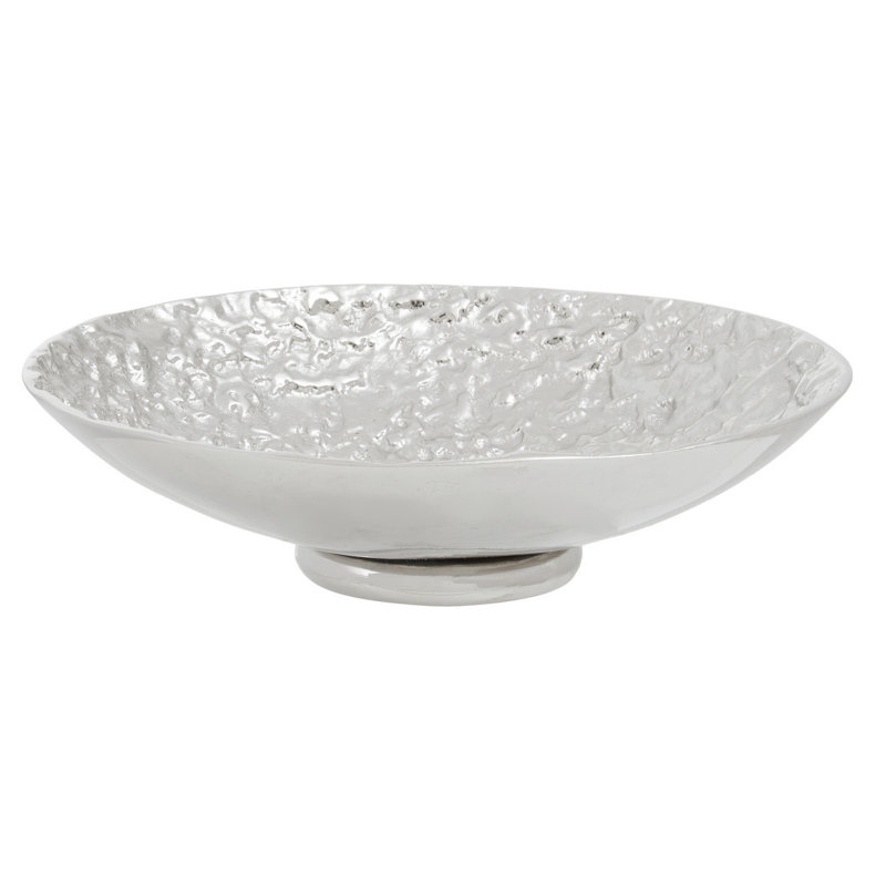 Beric Metal Decorative Bowl 1, Silver