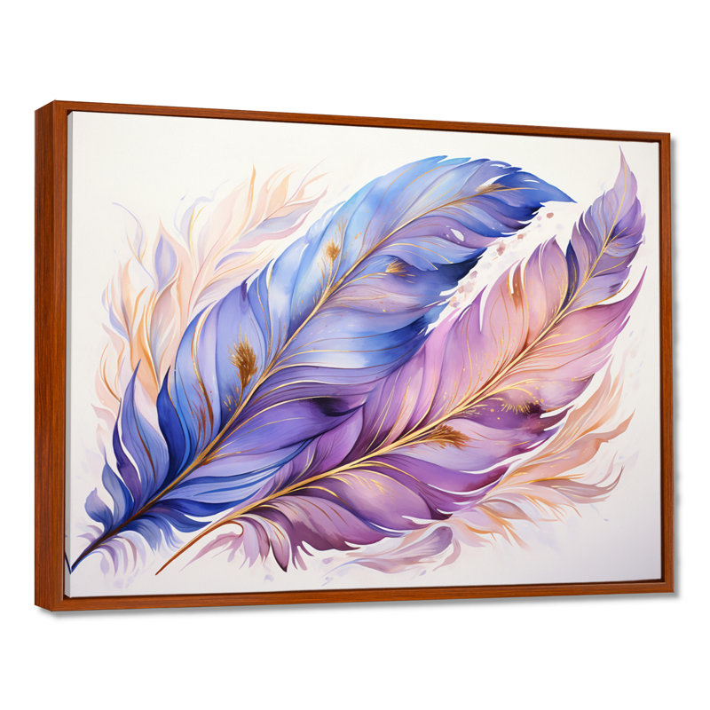 Phelan - Plumes, art mural, Pas de métal encadré, H 24 po x l 32 po x P 1 po