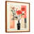 Toile avec cadre flottant brun