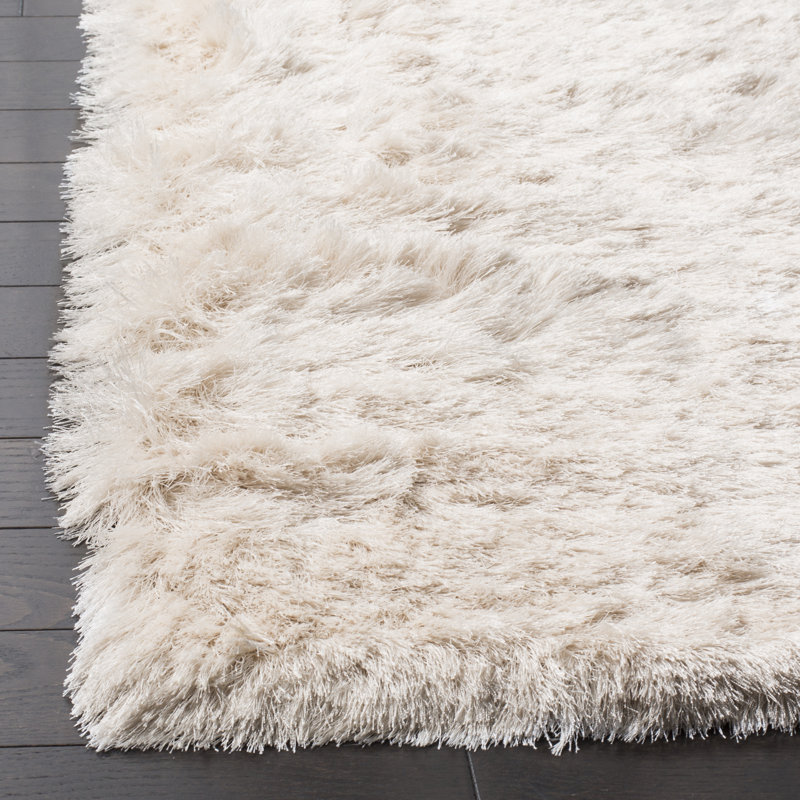Tapis performance à poil long touffeté à la main abstrait Chamira, Rectangle 8 pi x 10 pi