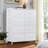 Wassil 8 Drawer 31.5''W Double Fabric Dresser With Wood Grain Prints-738112891