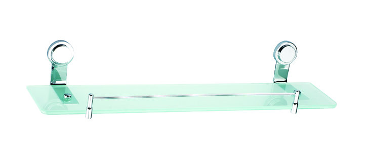 Button Series Metal Bracket Shelf, Chrome