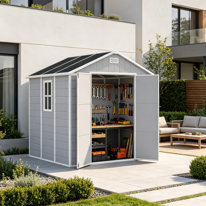 Plastic Outdoor Garden Storage Shed, 22.97 sq.ft.
