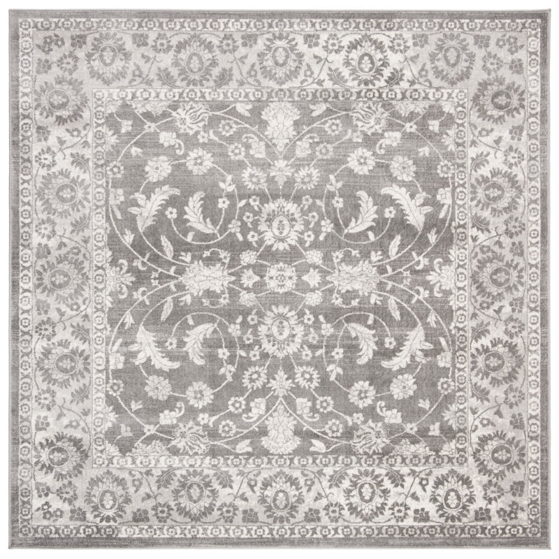 Llana Performance Oriental Rug, Square 6'7"