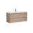 Mahkel 48" W x 18" D x 22" H Single Bathroom Vaity with Ceramic Top Wall Mounted Vanity with Sink