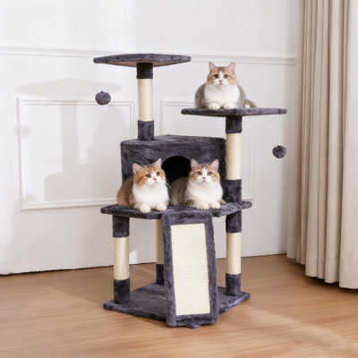 Gray 5-Tier Cat Condo Cat Tree