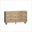 Armoires | Armoire de rangement moderne 51,18 "à 6 tiroirs en rotin naturel pour le salon | Scandinavian | Panneau de particules
