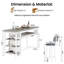 Ensemble de table de bar 3 pièces, ensemble de table de salle à manger pour 2 personnes, ensemble de table de bar et de chaises avec tabouret en polyuréthane et 4 tablettes de rangement ouvertes, ensemble de table de pub pour petit espace, gris