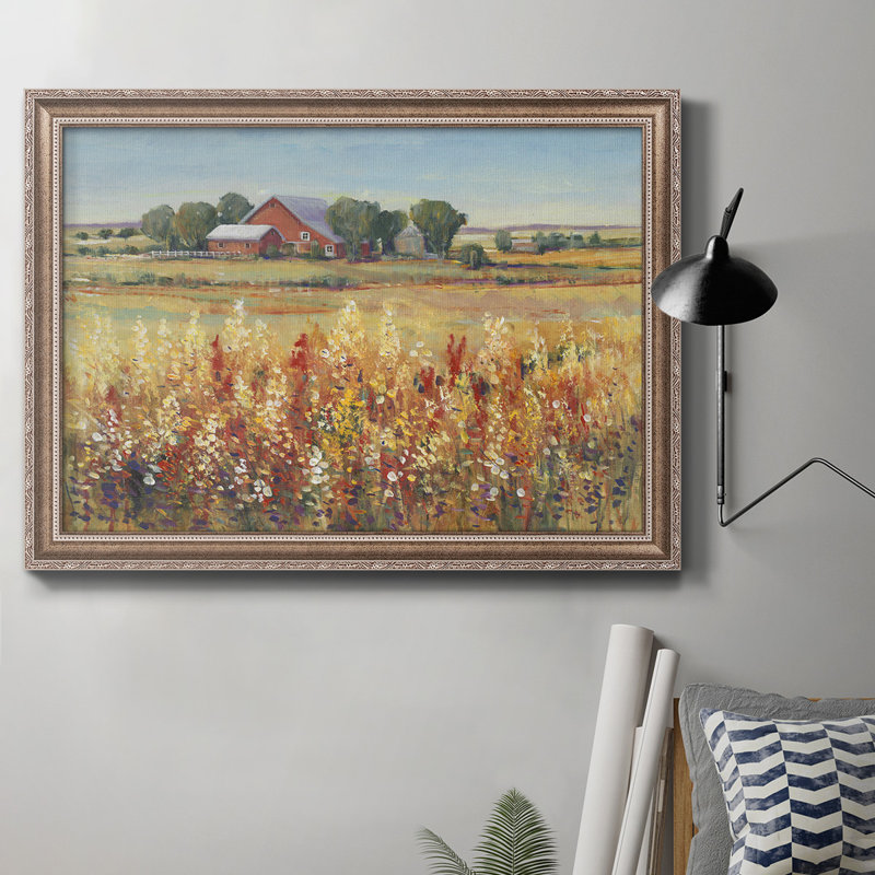 Country View I - Peinture sur toile encadrée, H 18 po x l 27 po x P 2,5 po