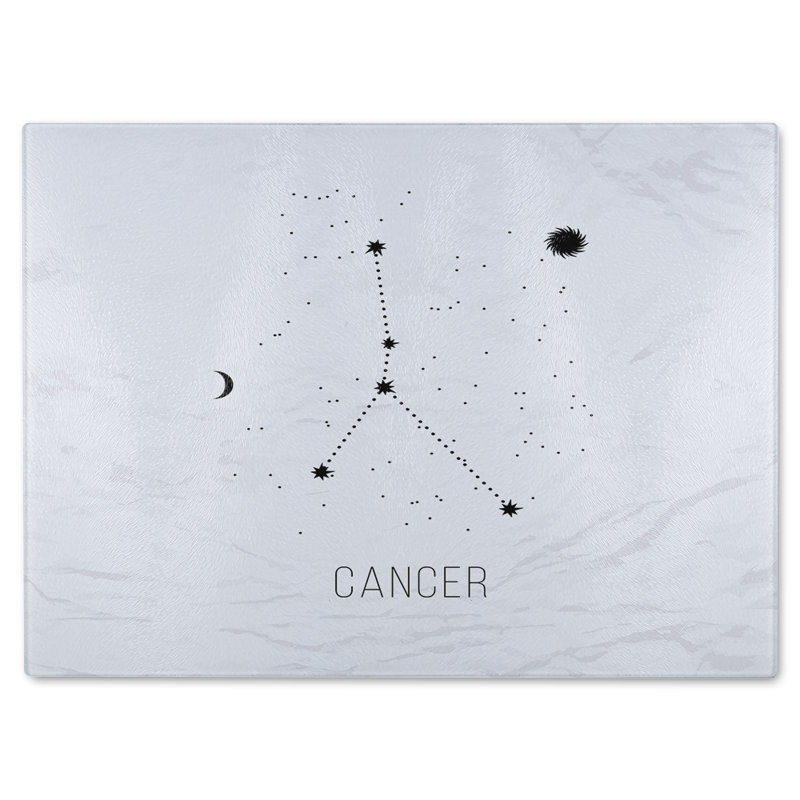 Astrology Sign Cancer Dining Glass Chopping Board