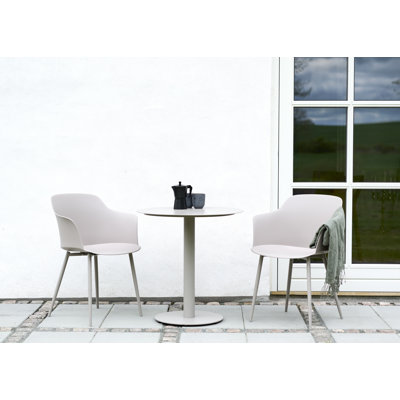 Argueta 2 - Person Metal Patio Dining Set with Round Table