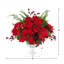 Holiday Floral Arrangement with Poinsettias and Berries