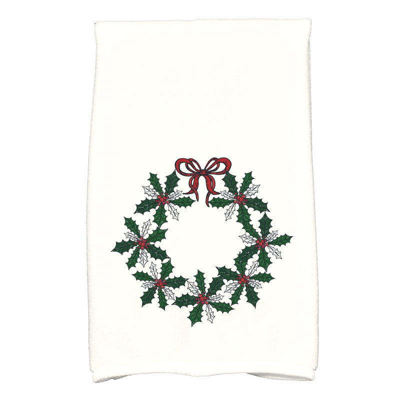 Hennessy Floral Tea Towel Kitchen Towel, Green