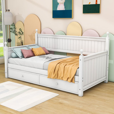 Dalena Twin Size Wood Daybed with Trundle
