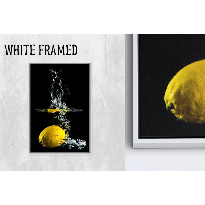 Impression sur toile Modern Kitchen: cadre noir élégant, toile blanche encadrée 1P