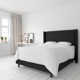 Hanson Upholstered Wingback Bed
