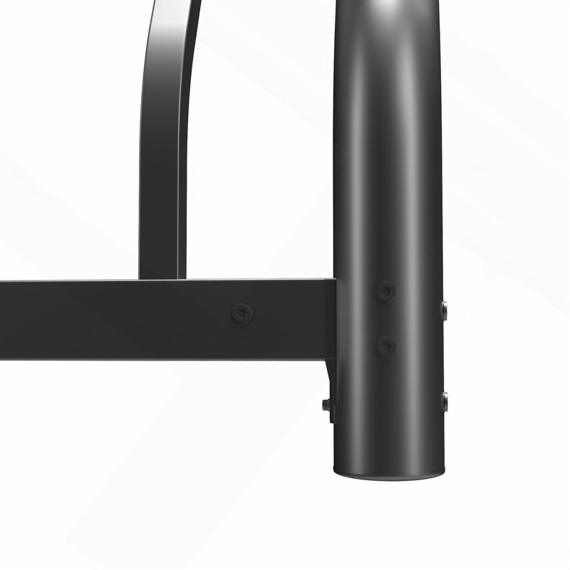 Lit superposé simple au-dessus d'un lit double en métal, cadre de lit superposé en métal robuste, lit superposé simple au-dessus d'un lit double avec échelle et garde-corps pleine longueur pour les adolescents adultes, sans bruit