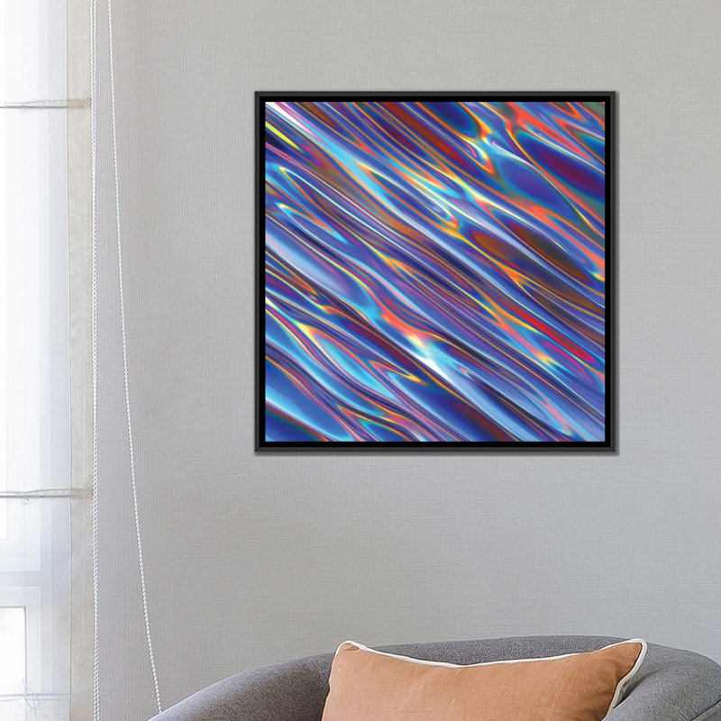 «Iris» par Danny Ivan, impression sur toile tendue, H 18 po x l 18 po x P 1,5 po, Toile encadrée noire, Pas de tapis