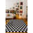 Rug Branch Jaque 8' x 11' (7'7" x 10'10") Black/White Checkered Kids Area Rug, Modern, Medium Pile, Stain-Resistant Carpet - Playroom, Nursery, Toy Room and Bedroom-670869616