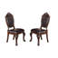 Chaise rembourrée en similicuir 5 pièces