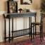 Console rectangulaire en bois massif noir-642326683