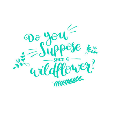 Adhésif décoratif «Do you Suppose She is a Wildflower» Alice au pays des merveilles
