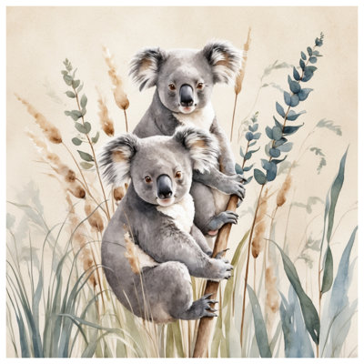 Koalas sur toile tendue avec châssis en plusieurs tailles