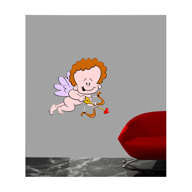 Décalcomanie murale Valentines Cupid I, H 24 po x l 24,5 po