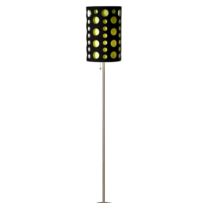 Lampe sur pied en métal, Jaune
