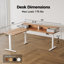 Bureau debout électrique en forme de L de 75 po avec 2 tiroirs, bureau ergonomique à hauteur réglable en coin, table d'ordinateur avec rangement pour la maison et le bureau-119335846-117523052