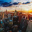 «City of New York» par Dawn - décor de toile de chambre à coucher, villes bleues-119178708