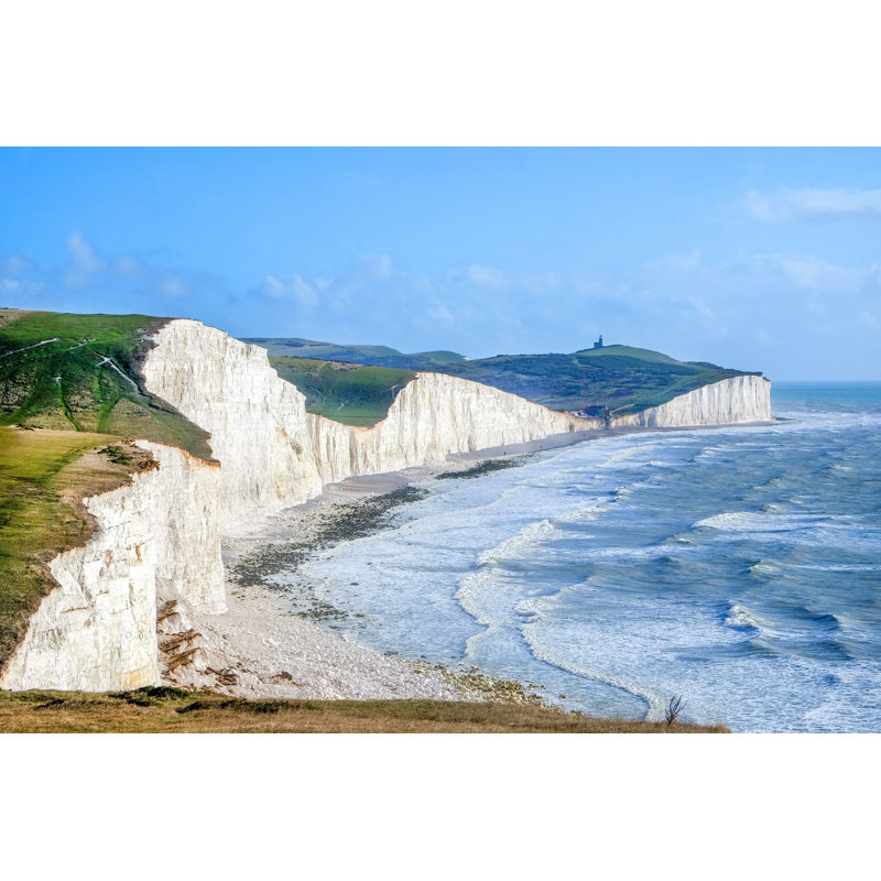 Chalk Cliff, East Sussex, Royaume-Uni,, L 12 po x H 8 po