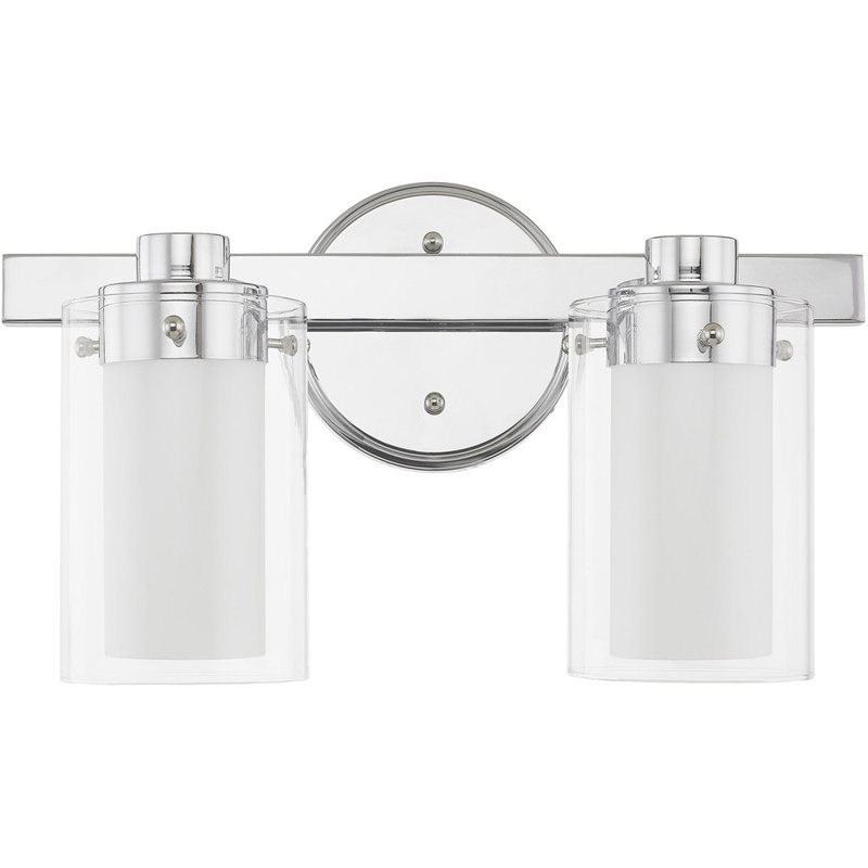 Éclairage pour meuble-lavabo 2 lumières Artsiom, Chrome poli