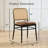 18" H Upholstered Side Chair With Cane Rattan Back-753274497-753274499