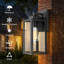 Luminaires d'extérieur à fixation murale, lanternes murales extérieures imperméables noires (paquet de 1)