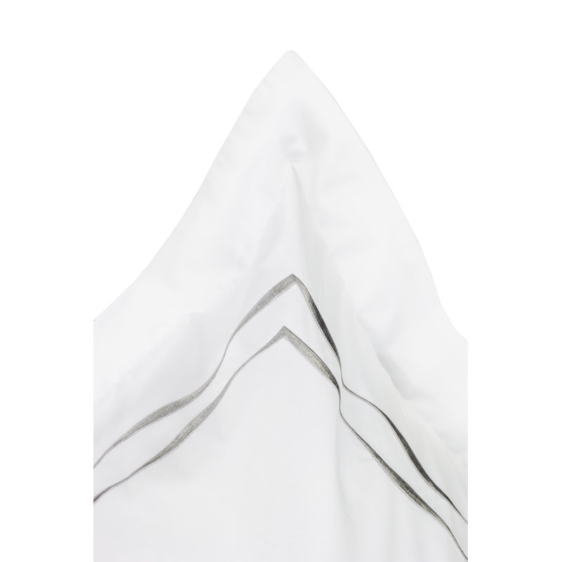 Ensemble de housse de couette en coton 100% Rodarte, Grand, Gris / blanc
