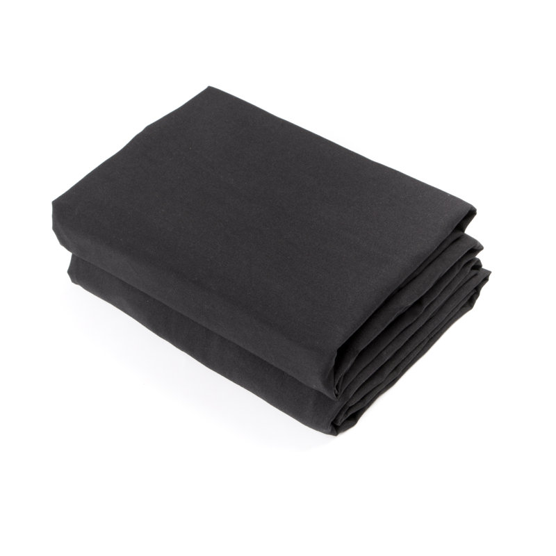Taies décoratives, 1800 taies d'oreiller Oxford en microfibre brossée - NTBAY, Noir