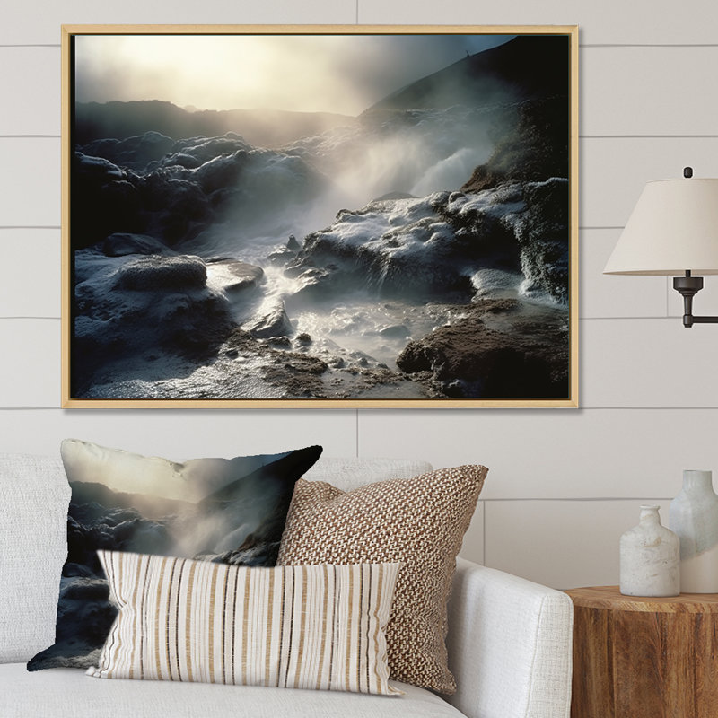 Geyser Winter Scenery II, Cadre naturel flottant, 34" H x 44" W