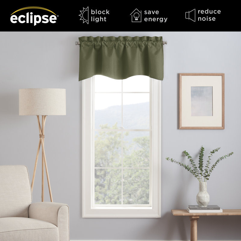 Kendall Solid Scalloped Window Valance, Artichoke