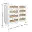Commode contemporaine 8 tiroirs avec rotin