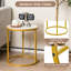 Almaguer 40 cm W Steel Bedside Table