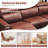 Power Recliner Sofa Set, Reclining Sectional Sofa With Adjustable Headrest & Power Recline,Breathable Leather With Storage Console & USB Ports