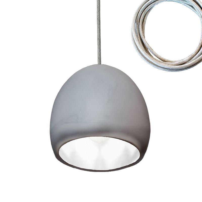 1 - Light Pendant, LED, Matte Gray, Gray/Silver