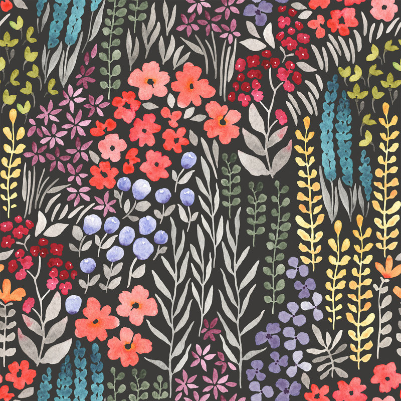Floral Tile, 2.08' W x 10.42' L