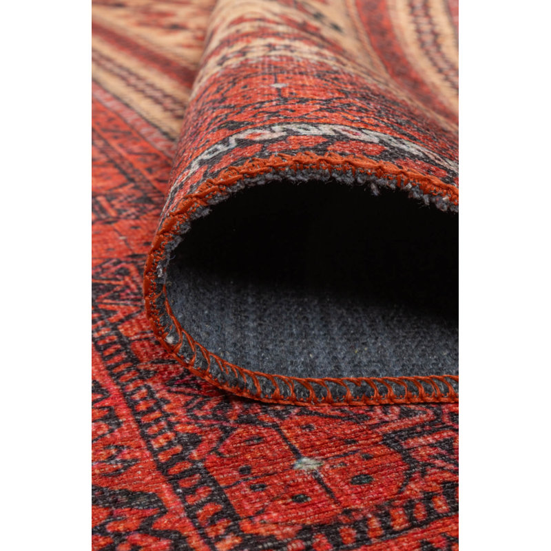 Tapis marocain décoratif rouge, Rectangle 8 pi 3 po x 11 pi 6 po